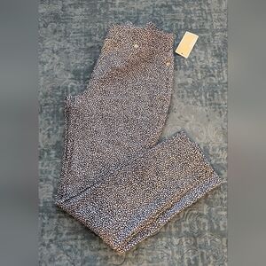 Michael Kors Black and White Patterned Pants Size L